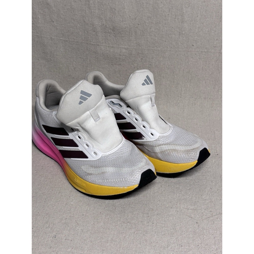 Adidas Run Falcon‎ 5 Women White Cloud/Orange/Pink Size 8.5 Women's